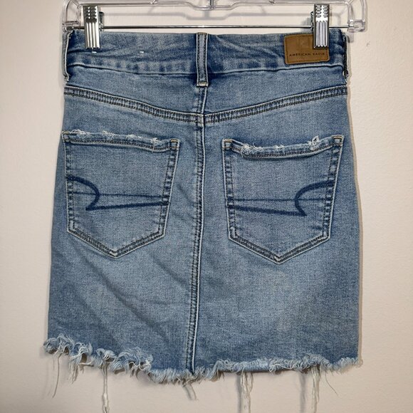 American Eagle Curvy High Rise Mini Skirt Super Stretch Women’s 0 - Picture 6 of 6